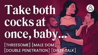 ASMR Audio Porn: Dominant MFM Threesome Double Penetration with Two Cocks – Female Sub & Dirty Talk – Erotic Audio Roleplay for Women