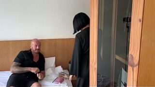 JEALOUS HUSBAND catches his wife in sexy LINGERIE and FUCKS her HARD before photoshoot